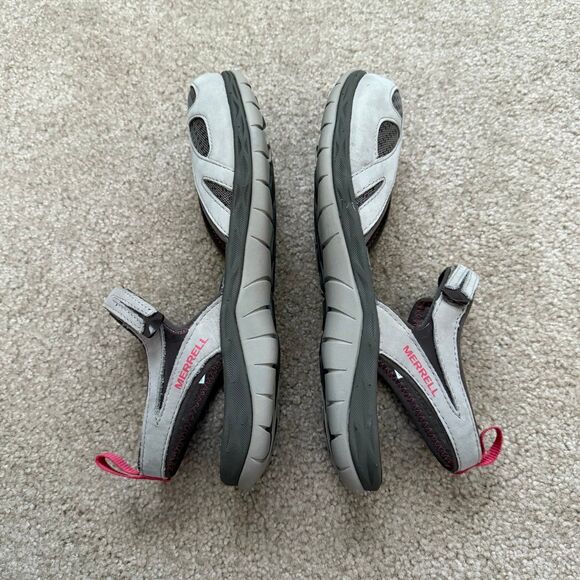 Merrell Siren Wrap Q2 Sandals Womens 9 Aluminum Gray Mary Jane Slingback Hiking - Picture 2 of 10